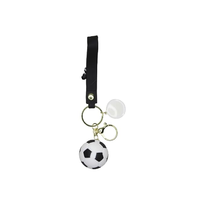 Wonderland Three-color football [black]Kechains, Cartoon Style Keychain & Bag Charms Fun & Functional Accessories for Bags and Keys