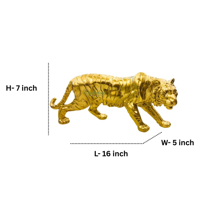 Golden 7 inch Tiger Statue