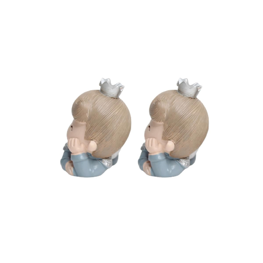 ( Pack of 2 Lying Prince | Car décor| Baby Shower Gifts | Shelf Décor | Resin Home décor