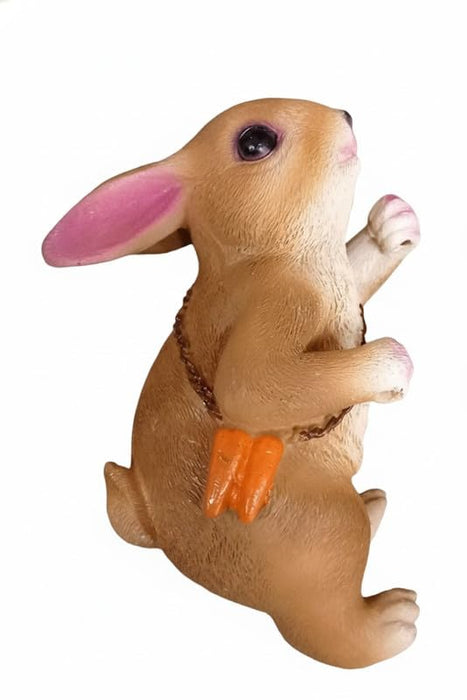 Adorable Brown Bunny Rabbit Hanging Garden Ornament