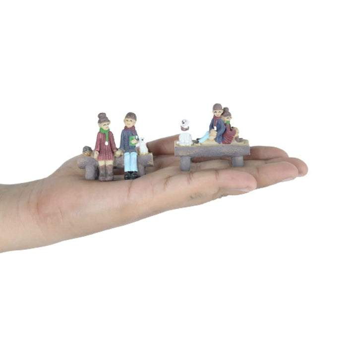 Miniature Toys : (2 Pc / Set) Couple on Bench for Fairy Garden Accessories