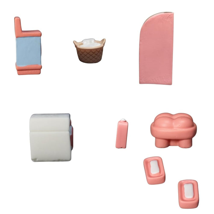 Wonderland (Set of 8) Miniature Wahroom Room Fake House Set,Kids Little Dollhouse Accessories-05