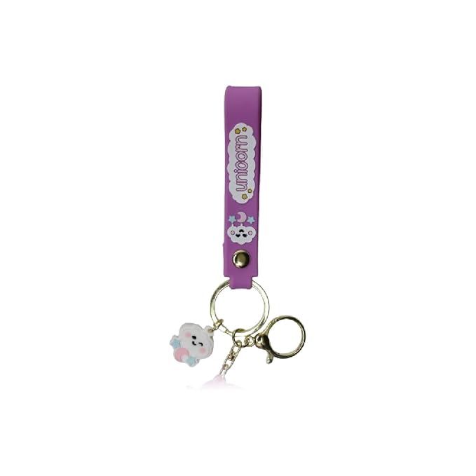 Wonderland Colorful unicorn [Purple]Kechains, Cartoon Style Keychain & Bag Charms Fun & Functional Accessories for Bags and Keys