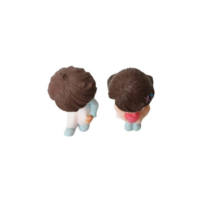 Wonderland Set of 2 Minature sitting figurine | miniature couple set