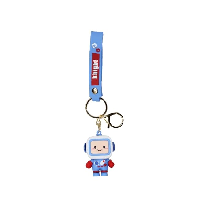 Wonderland Small robot [Blue]Kechains, Cartoon Style Keychain & Bag Charms Fun & Functional Accessories for Bags and Keys