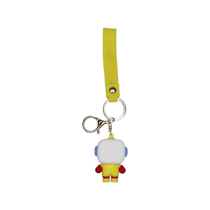 Wonderland Small robot [Yellow]Kechains, Cartoon Style Keychain & Bag Charms Fun & Functional Accessories for Bags and Keys