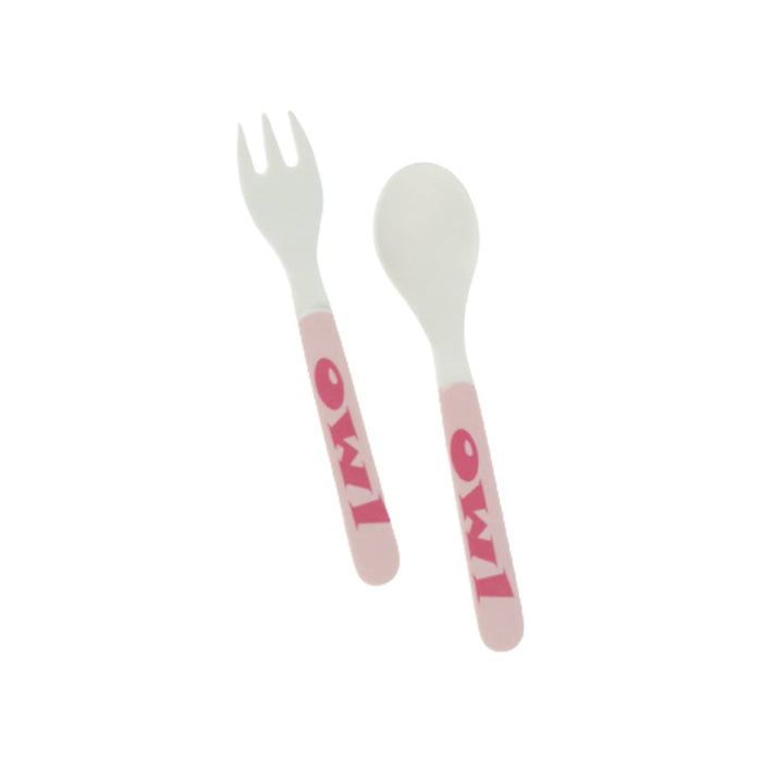 Sqaure Animal Print Bamboo Fibre (Set of 5) Bowl, Spoon, Fork, Glass, Plate Design 1