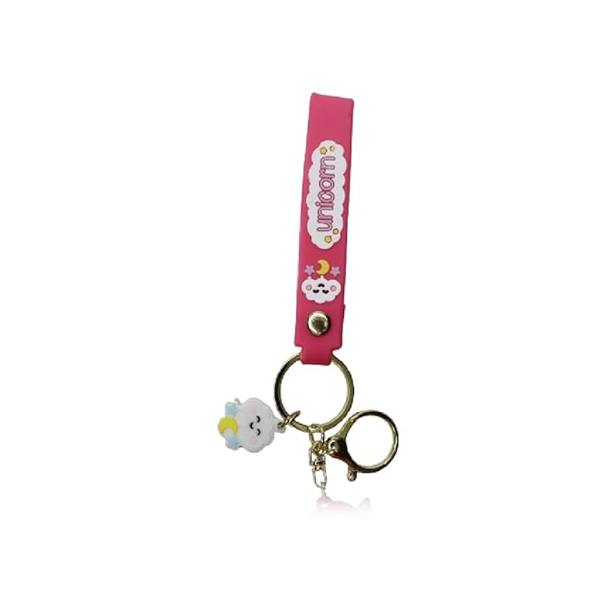 Wonderland Colorful unicorn [Pink]Kechains, Cartoon Style Keychain & Bag Charms Fun & Functional Accessories for Bags and Keys