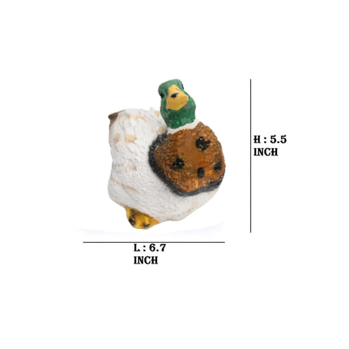 (Set of 2) Green Ducks Statue for Home and Garden Decoration