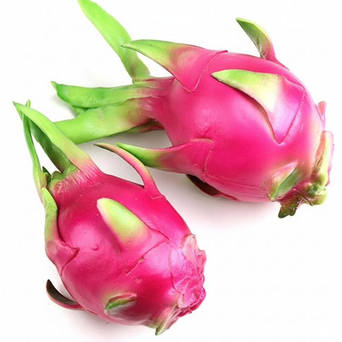 Wonderland Artificial Dragonfruit Decoration | Set of 2 | Imitation Fruit Decor | Synthetic Fruit | Lifelike Realistic Decorative Fruit | Kitchen Ornamentation | Faux Fruit Bowl Accessories
