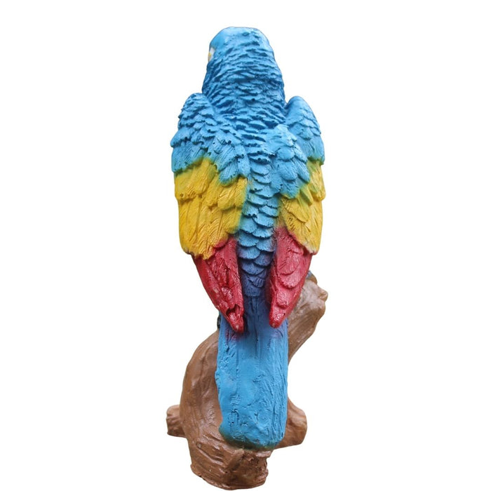 Wonderland Resin Blue Parrot Bird Figurine for Garden & Home Decor