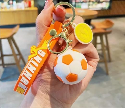 Wonderland Three-color football [Orange]Kechains, Cartoon Style Keychain & Bag Charms Fun & Functional Accessories for Bags and Keys