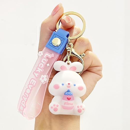 Wonderland Cute lucky drink [Rabbit]Kechains, Cartoon Style Keychain & Bag Charms Fun & Functional Accessories for Bags and Keys