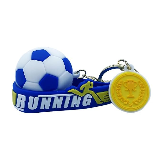 Wonderland Three-color football [Blue]Kechains, Cartoon Style Keychain & Bag Charms Fun & Functional Accessories for Bags and Keys