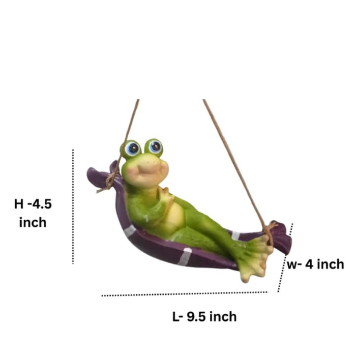 Frog on Hammock - Cheerful Garden & Indoor Hanging Décor