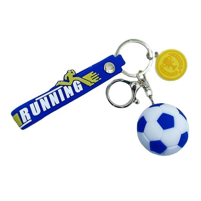 Wonderland Three-color football [Blue]Kechains, Cartoon Style Keychain & Bag Charms Fun & Functional Accessories for Bags and Keys