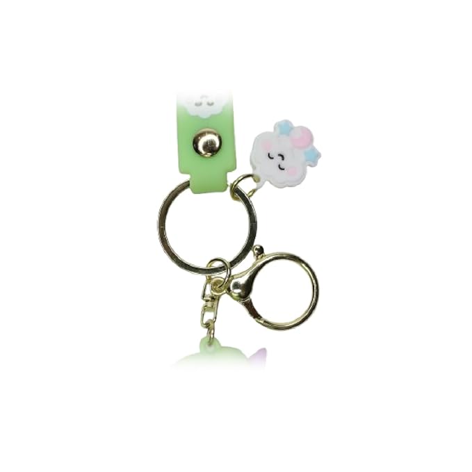 Wonderland Colorful unicorn [Green]Kechains, Cartoon Style Keychain & Bag Charms Fun & Functional Accessories for Bags and Keys