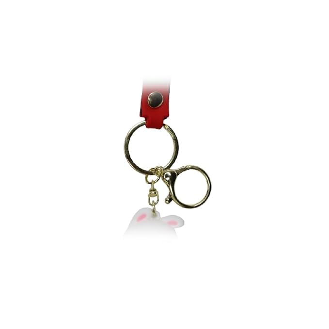 Wonderland Shark Missile Soaring Rabbit [Red]Kechains, Cartoon Style Keychain & Bag Charms Fun & Functional Accessories for Bags and Keys