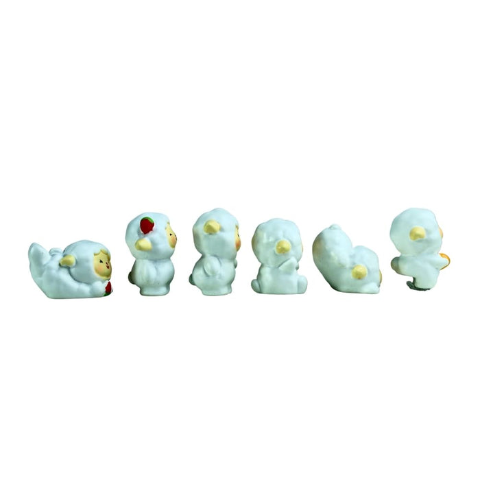 Wonderland (Set of 6 Mini Cute Sheep Miniature Figurines Animals Model Fairy Garden Miniature Moss Landscape