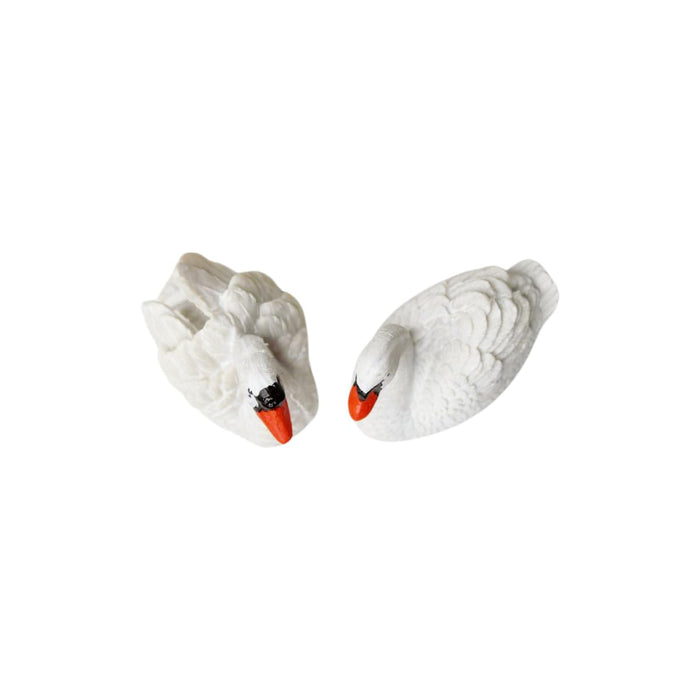 Wonderland resin miniature set of 2 swans|charming Gift Miniatures
