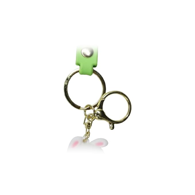 Wonderland Shark Missile Soaring Rabbit [Green]Kechains, Cartoon Style Keychain & Bag Charms Fun & Functional Accessories for Bags and Keys