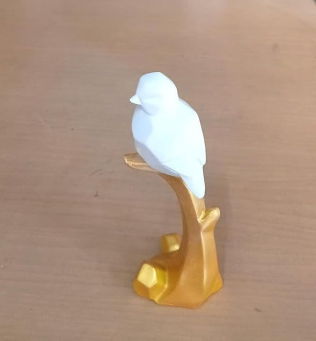 WonderlandModern Bird Figurine on Golden Branch