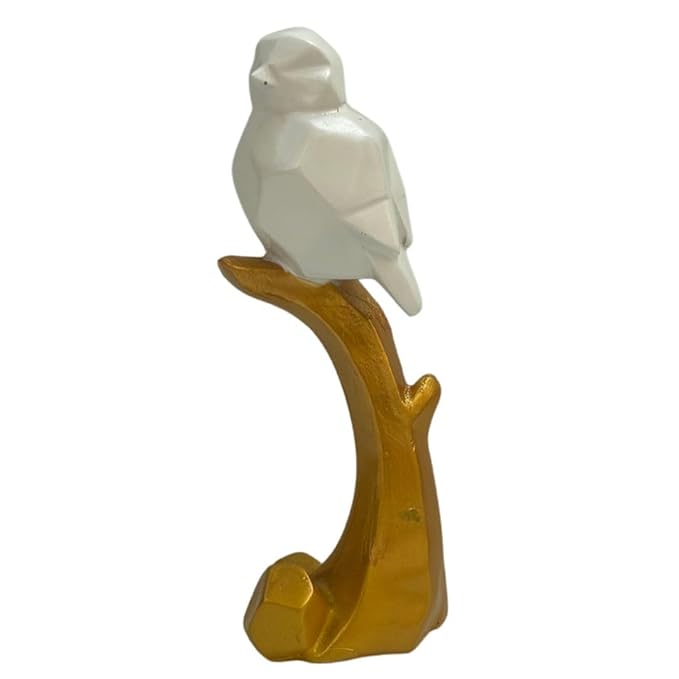 WonderlandModern Bird Figurine on Golden Branch