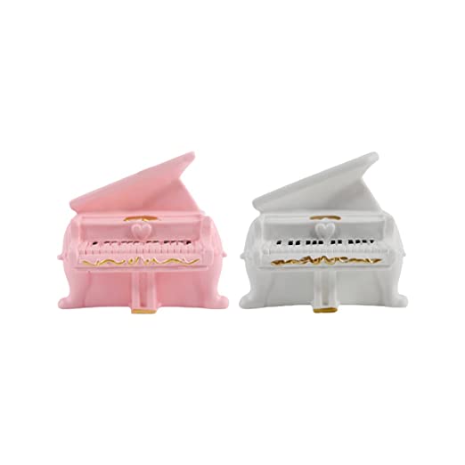 Wonderland Miniature Pink & White Piano ( set of 6 )|Garden Miniatures| Garden tray garden figurine