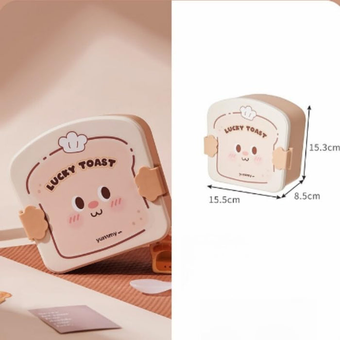 Kids- 1350 ml plastic Lunch Box plastic Box|Leak-Resistant, Lightweight Lunch Container for School & Travel-6x6x3 inch
