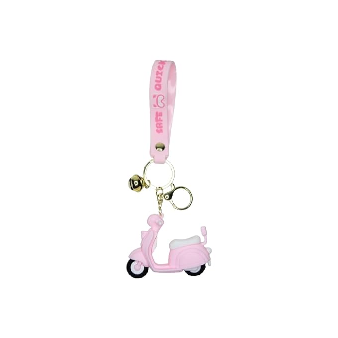 Wonderland Electric Scooter [pink]Kechains, Cartoon Style Keychain & Bag Charms Fun & Functional Accessories for Bags and Keys