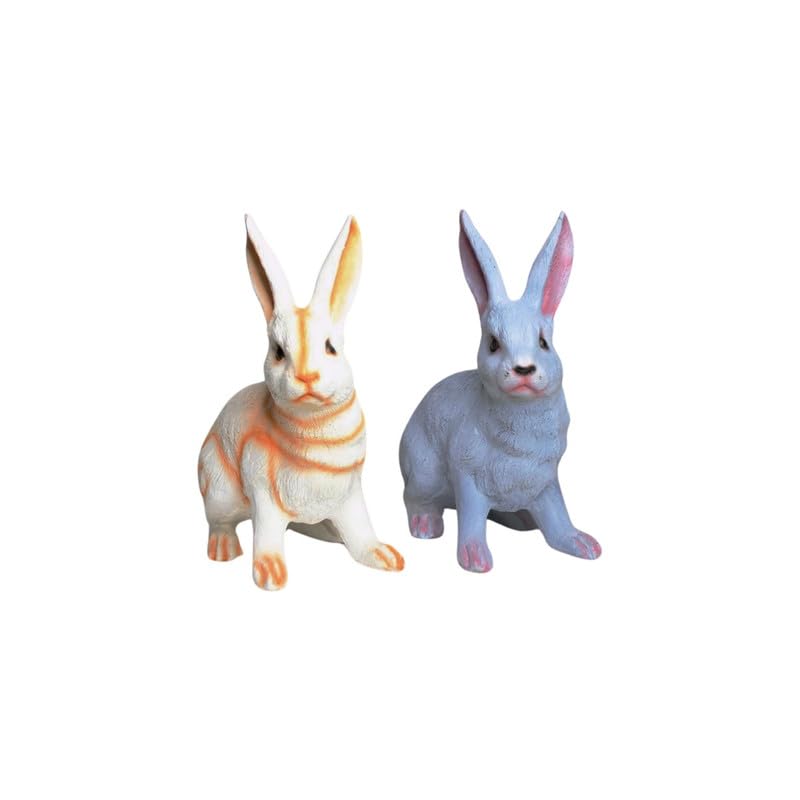 Pack of 2 Rabbits Made of Resin Statue for Home, Garden and Balcony décor