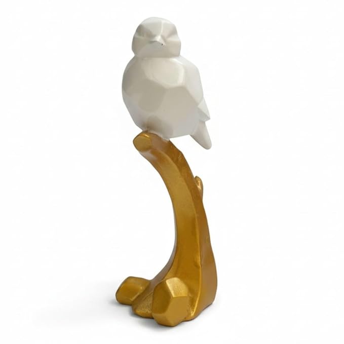 WonderlandModern Bird Figurine on Golden Branch