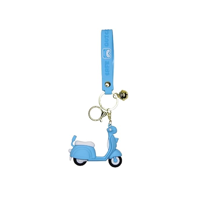 Wonderland Electric Scooter [Blue]Kechains, Cartoon Style Keychain & Bag Charms Fun & Functional Accessories for Bags and Keys