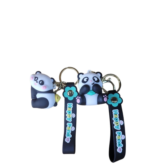 Wonderland Kawaii style ( set of 2) Cute Panda Photographer Keychain Set