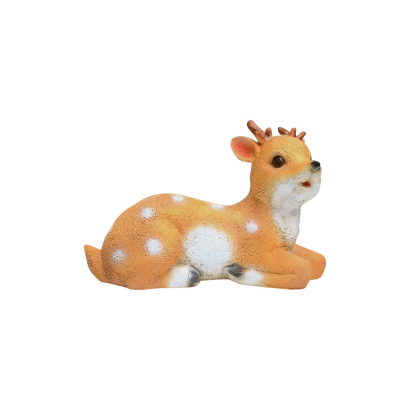 sitting  Baby deer fawn resin statue