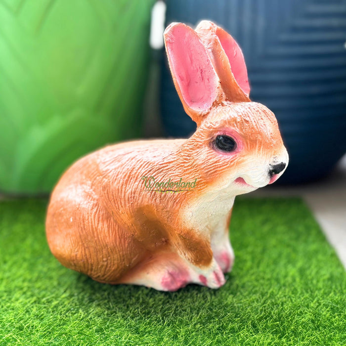 Wonderland dark brown rabbit family statue For Garden Décor|Outdoor Décor For Garden, Yard, Lawn , Patio| Gifting Purpose| Balcony Decoration