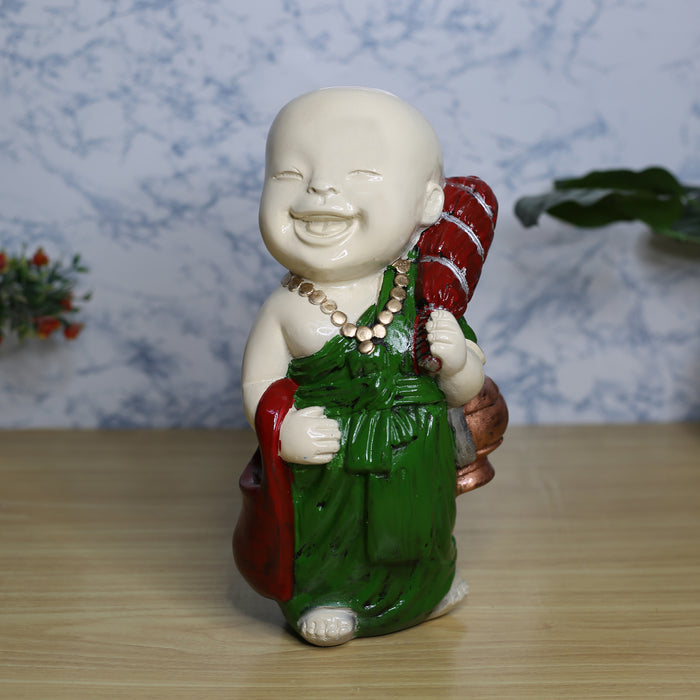 Big Monk Statue for Home and Garden Decoration (Red)