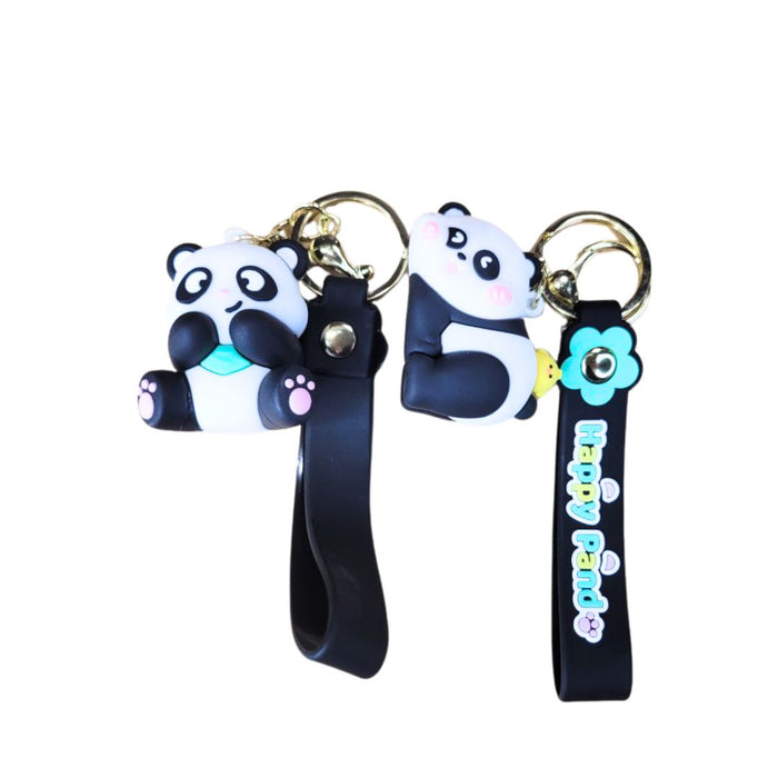 Wonderland Kawaii style ( set of 2) Cute Panda Photographer Keychain Set