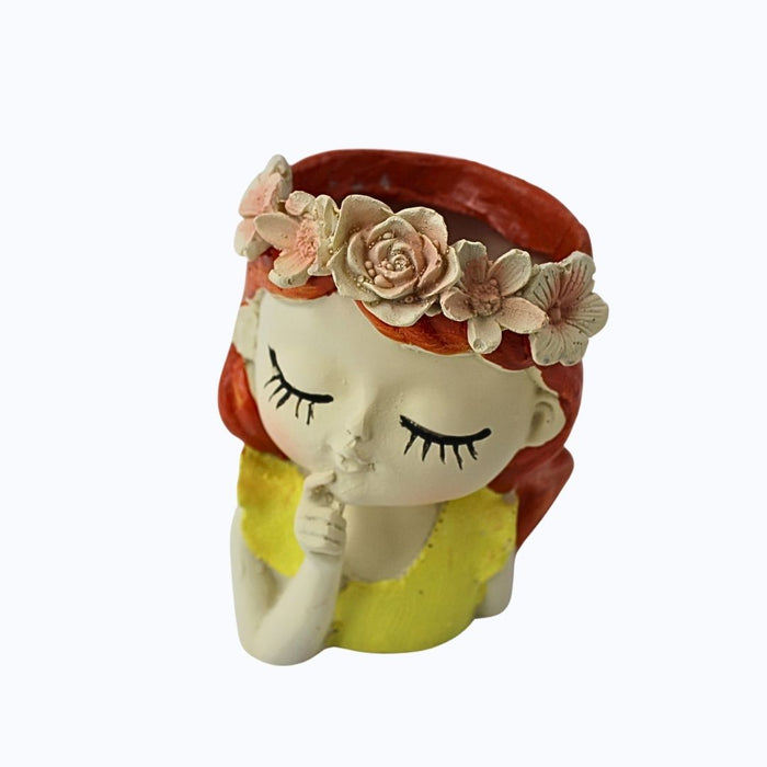 Wonderland Succulent Girl Planter|Garden accessories|Cute girl Flower pot