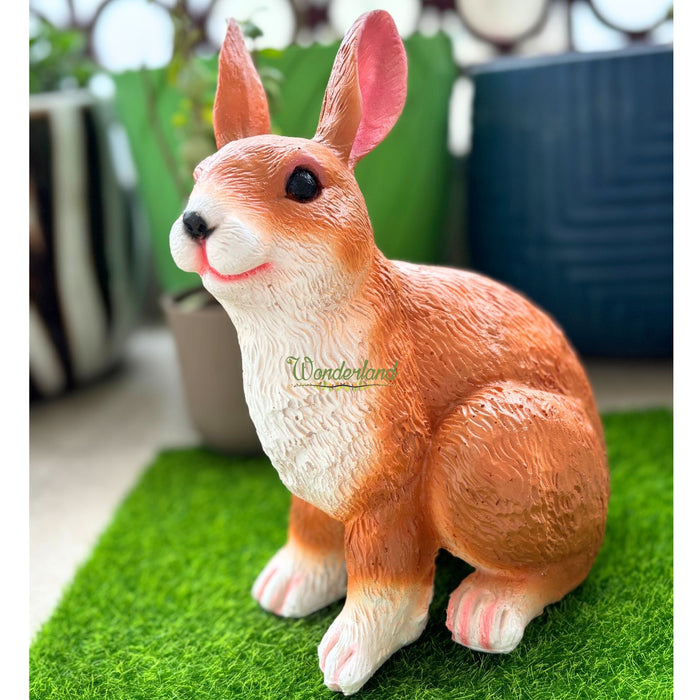 Wonderland dark brown rabbit family statue For Garden Décor|Outdoor Décor For Garden, Yard, Lawn , Patio| Gifting Purpose| Balcony Decoration