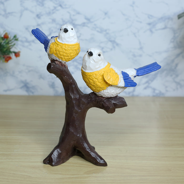 Two Bird Statue for Home and Garden Decoration (Yellow)