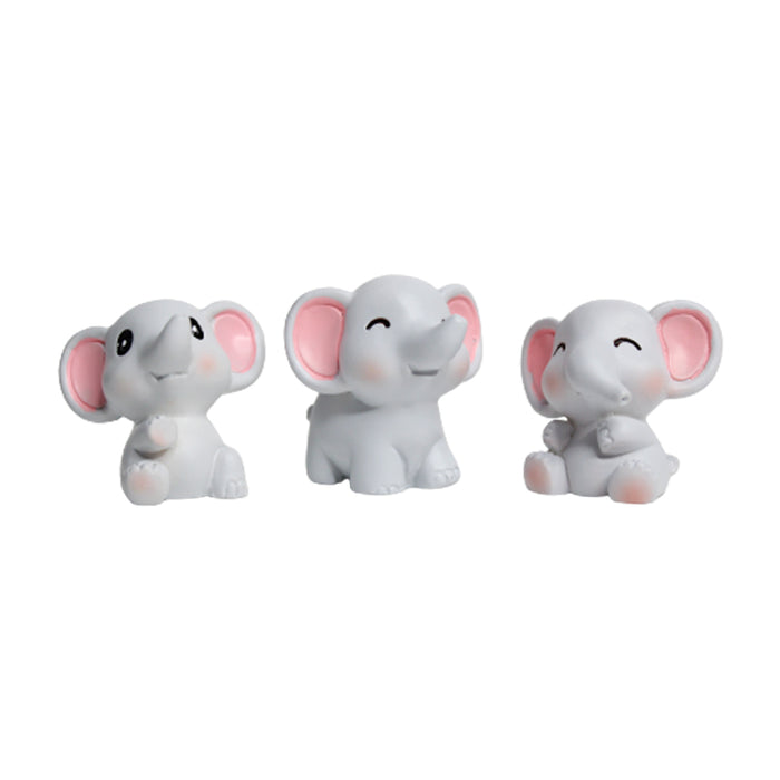 Wonderland Cute fairyland Elephant (Set of 3)|Miniature toys | Tiny toys |Mini collectibles |Small figures | Miniature dollhouse| Miniature fairy garden accessories| Unique gifts