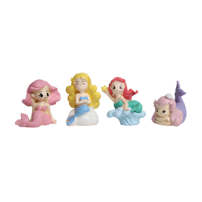 Wonderland Animated Mermaid (set of 4)|Miniature toys | Tiny toys |Mini collectibles |Small figures | Miniature dollhouse| Miniature fairy garden accessories| Unique gifts