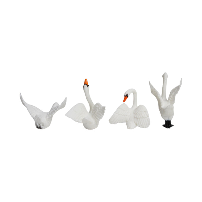 Wonderland Fairyland Swan (Set of 4)|Miniature toys | Tiny toys |Mini collectibles |Small figures | Miniature dollhouse| Miniature fairy garden accessories| Unique gifts