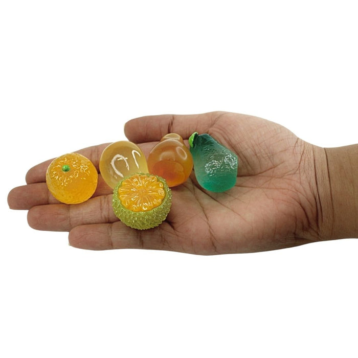 Wonderland Exotic Miniature Fruit Collection - 5 Piece Set| Miniature Fruit Figures Set | Realistic Dollhouse Kitchen Decoration & Craft Supplies