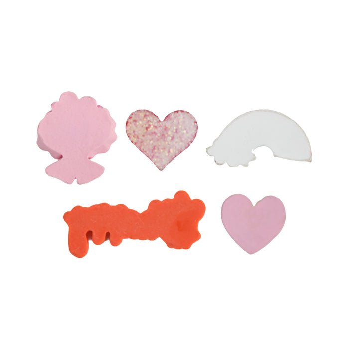 Wonderland Love Combo (Set of 20) (Heart and bouquet)| Easy-to-apply DIY 3D Stickers