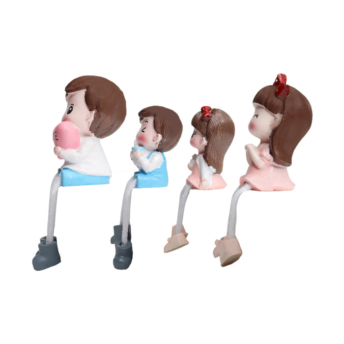 Wonderland Wing king Hanging leg family | Resin 
Hanging dolls set of 4