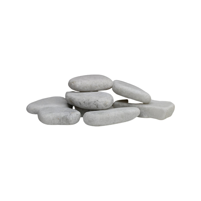 Wonderland Super White Flat |Decorative Pebbles|Garden Pebbles|Colored Pebbles|Smooth pebbles|River Pebbles ( 1 kg pack )
