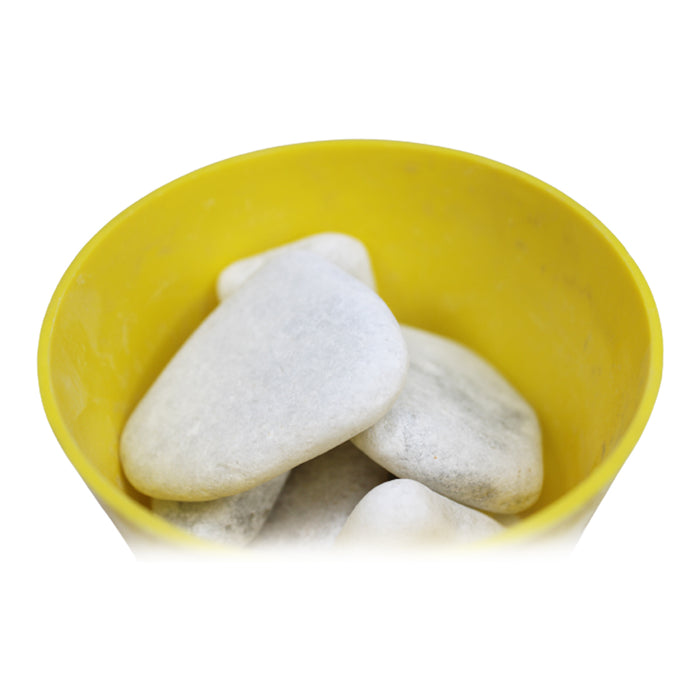 Wonderland Super White Flat |Decorative Pebbles|Garden Pebbles|Colored Pebbles|Smooth pebbles|River Pebbles ( 1 kg pack )