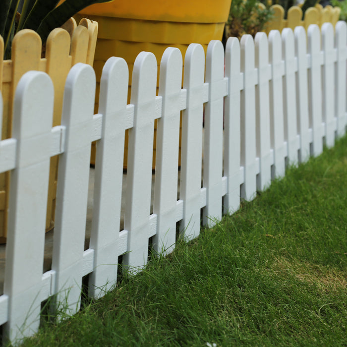 Pack of 4 : PP Picket self Standing Fence for Indoor/Outdoor Garden